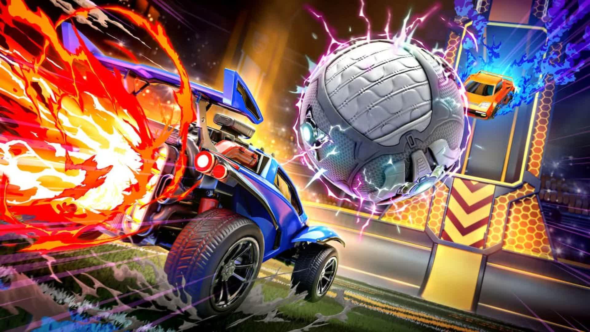 A wallpaper of Rocket League.