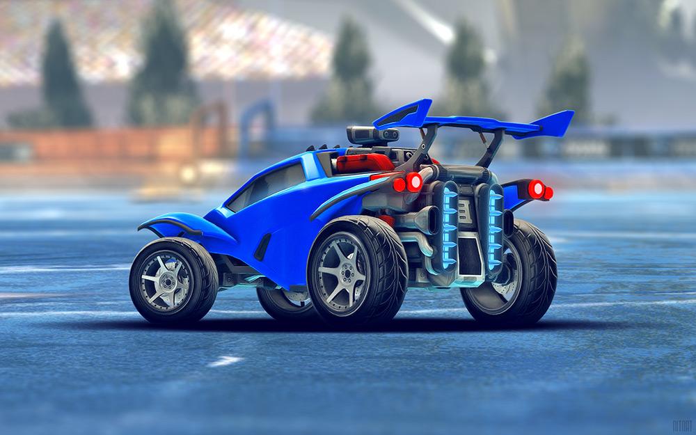 A wallpaper of Rocket League.