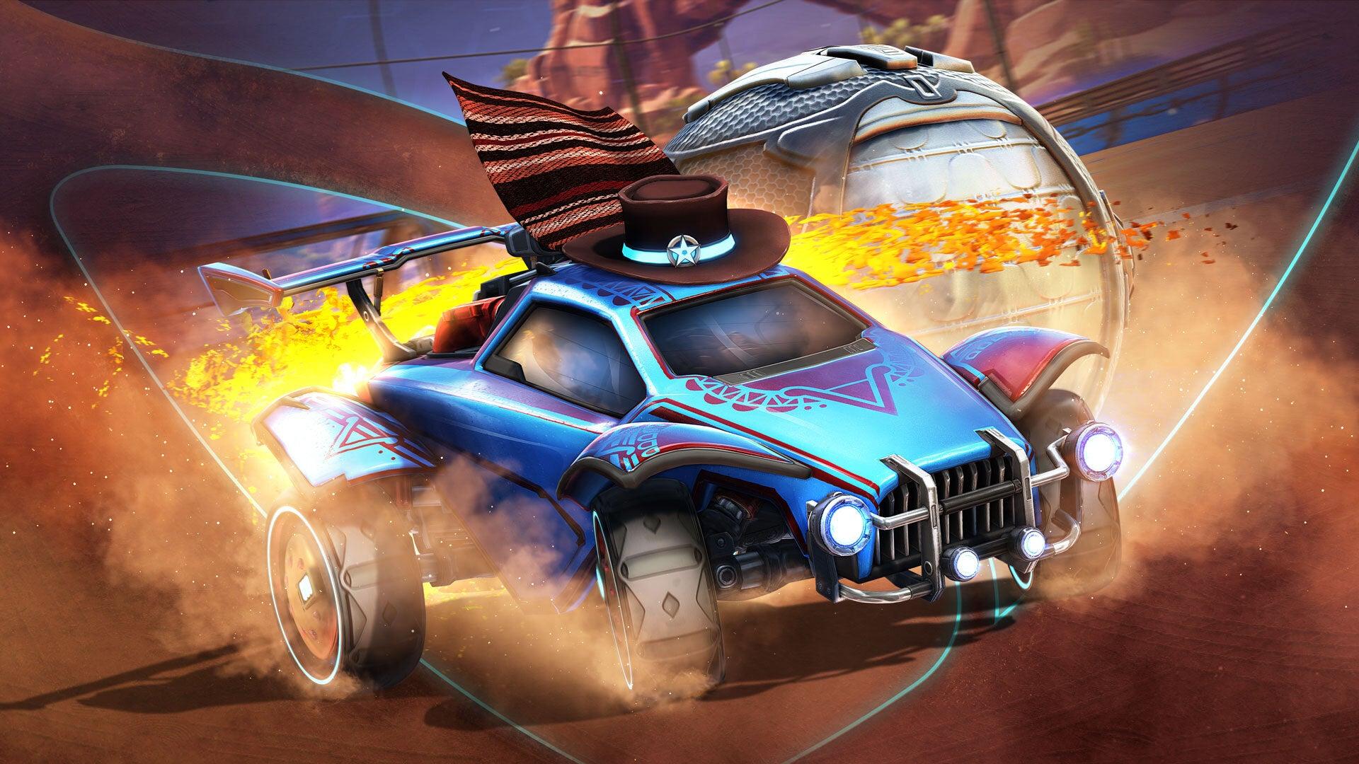 A wallpaper of Rocket League.