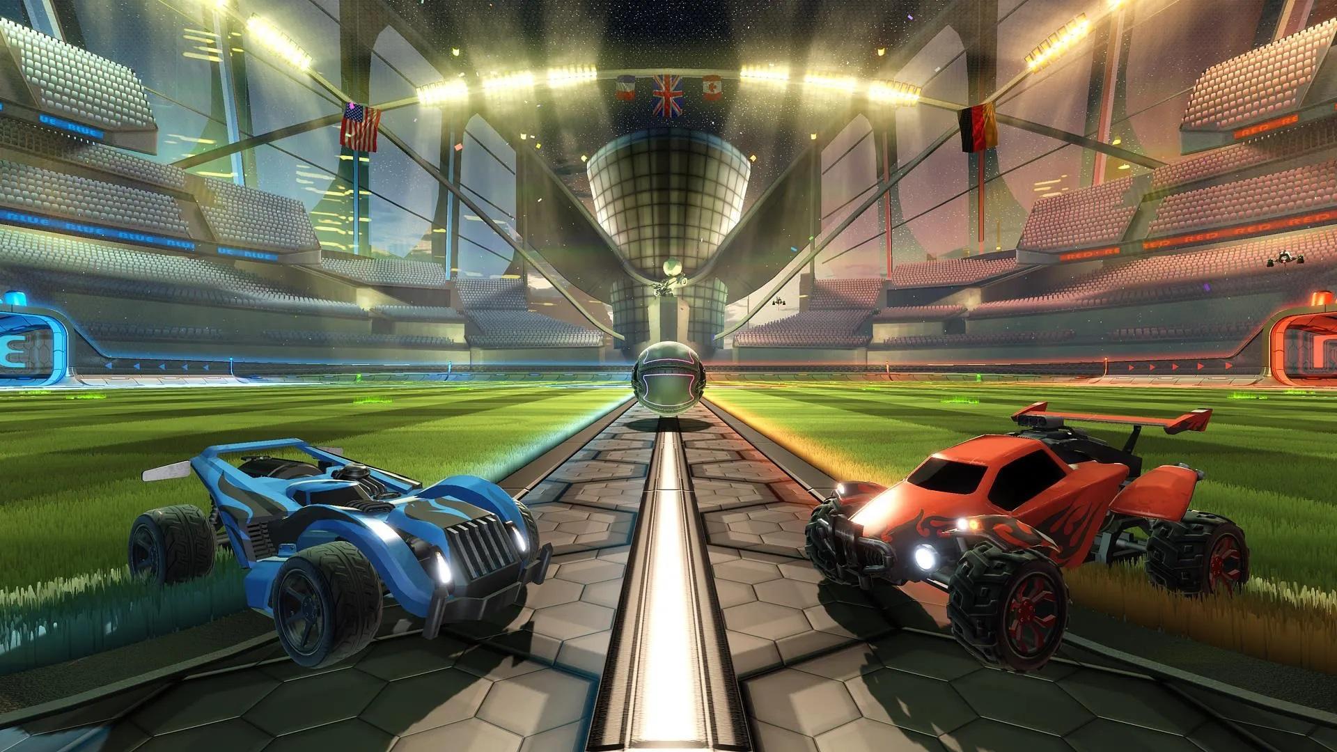 A picture of Rocket League.