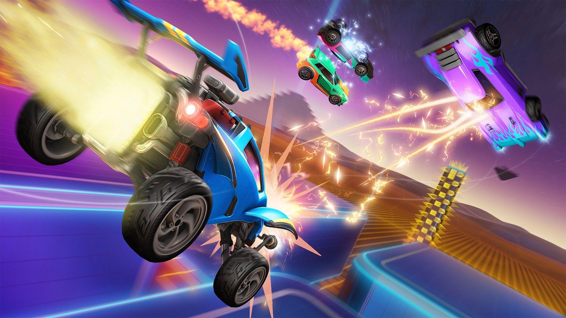 a wallpaper of Rocket League.