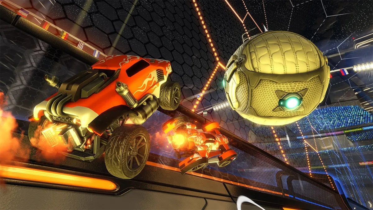 a screenshot of Rocket League.