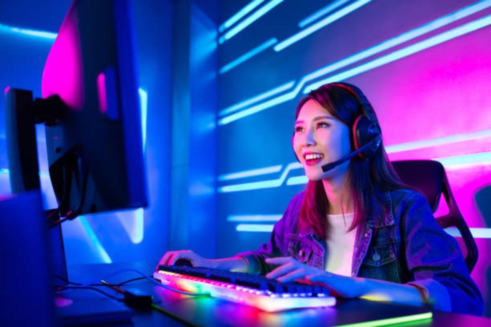 A picture of a gamer.