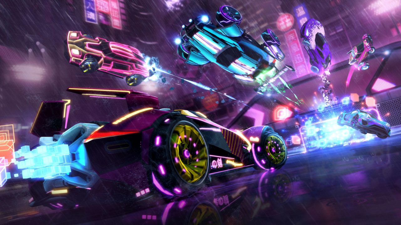 a wallpaper of Rocket League.