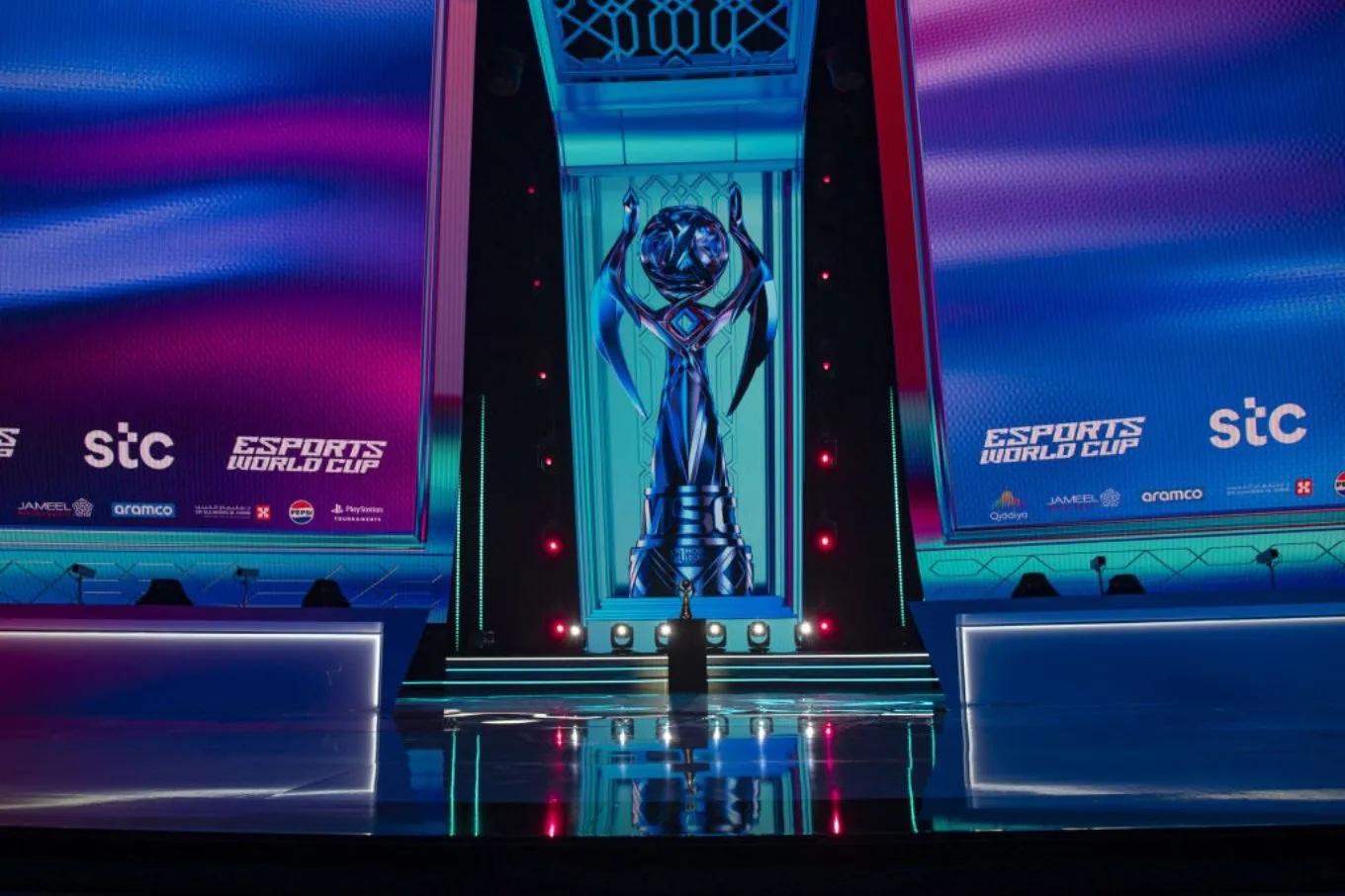 a picture of the ESports World Cup Trophy.