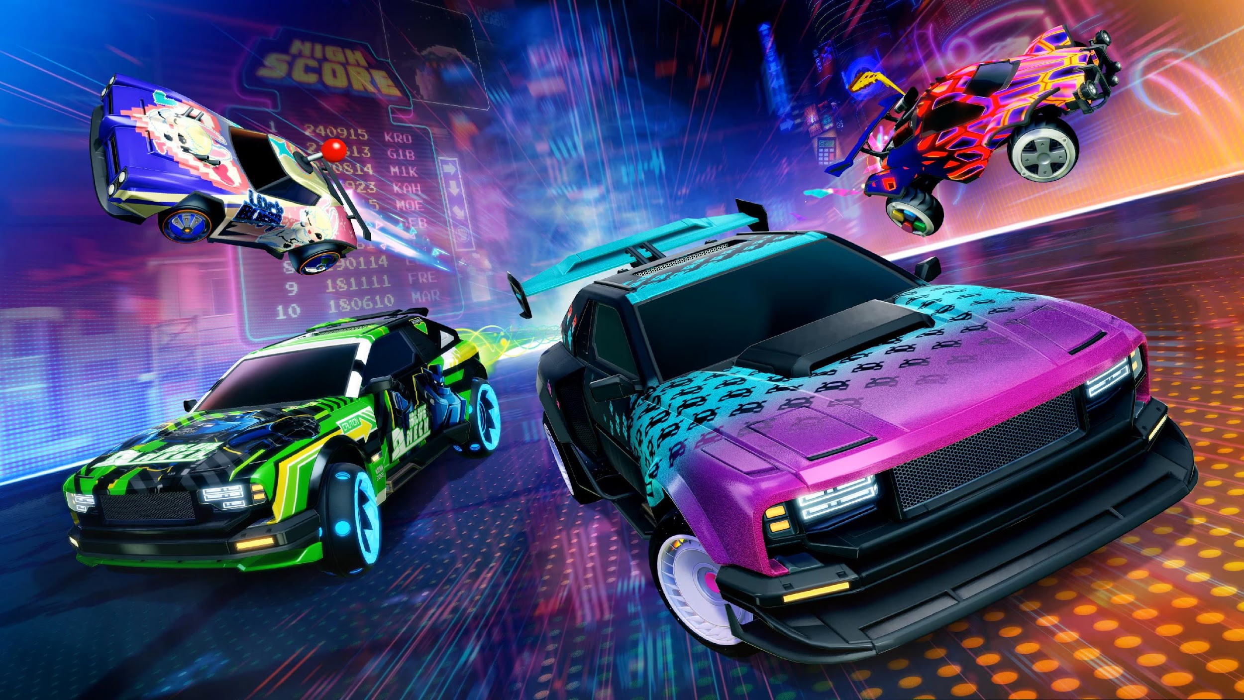 a wallpaper of Rocket League.