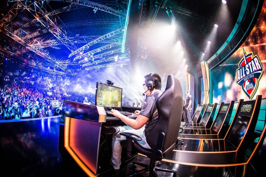 an image of a player in a big Esports Event