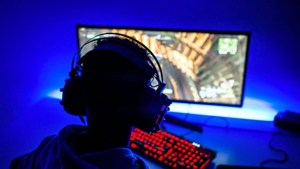 A picture of a gamer