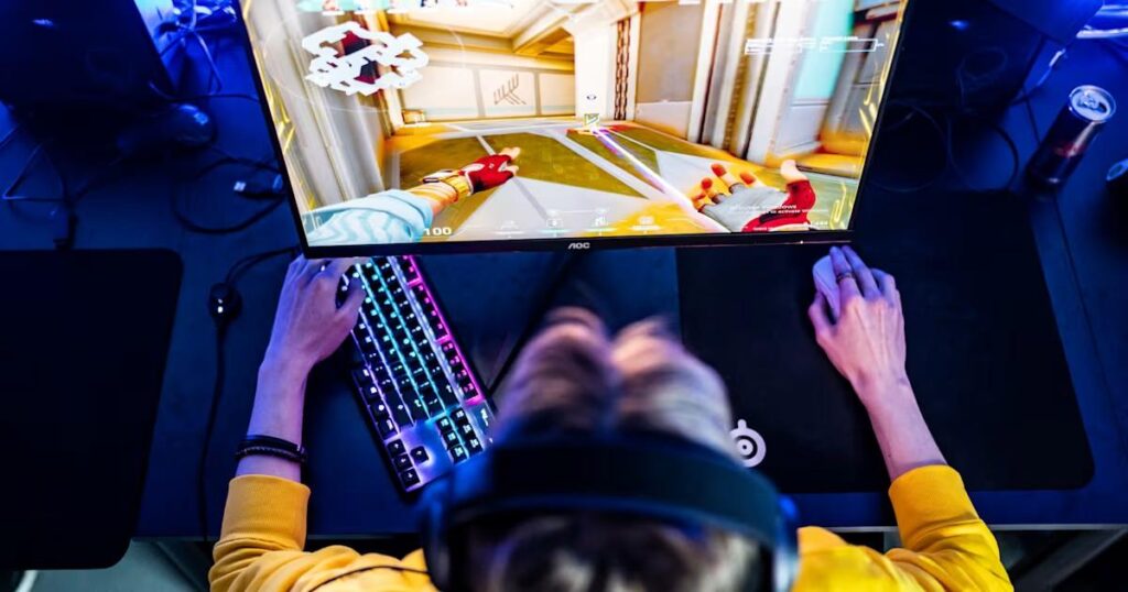 A picture of a gamer