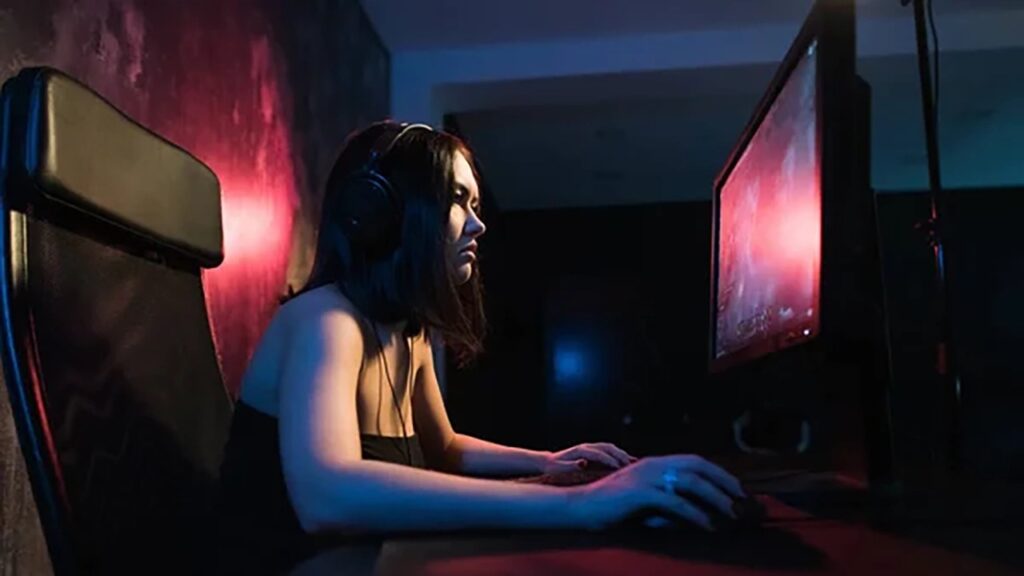 A picture of a gamer