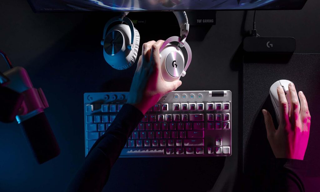 A picture of a gaming setup