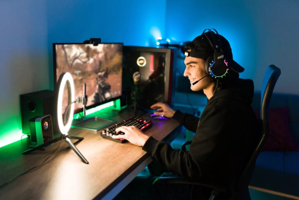 A picture of a gamer
