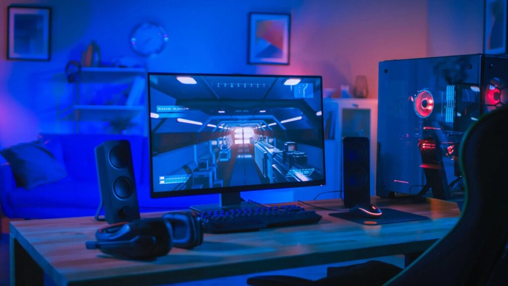 A picture of a gaming room