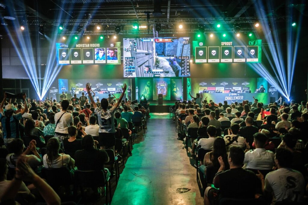 A picture of a professional gaming event