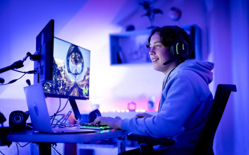 A picture of a gamer