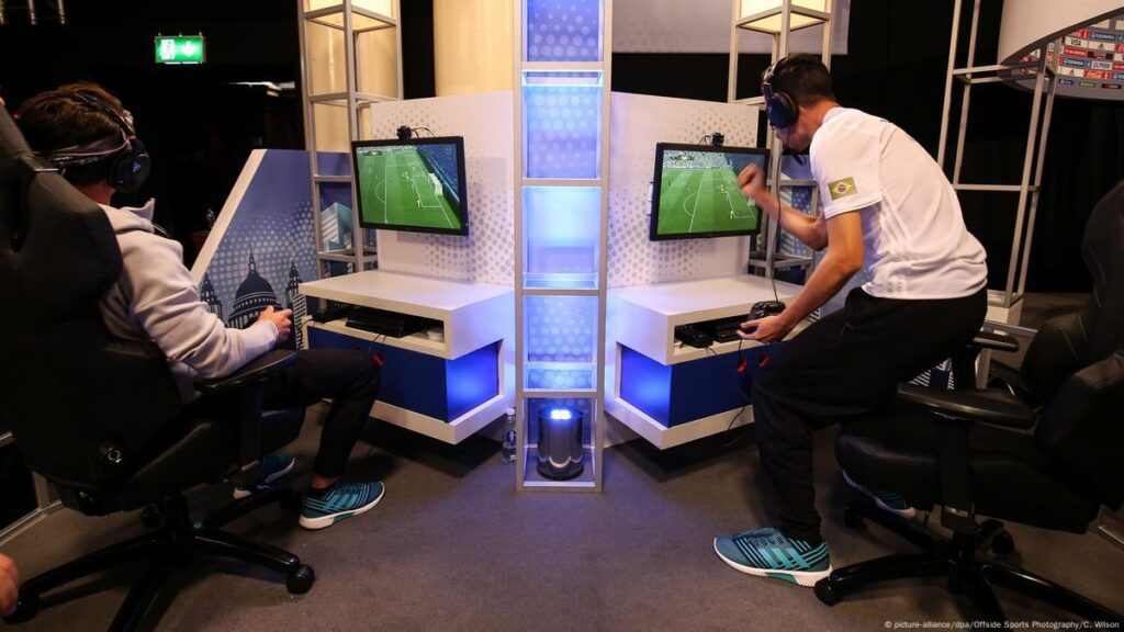 an image of two players competing against each other in an Esports Event