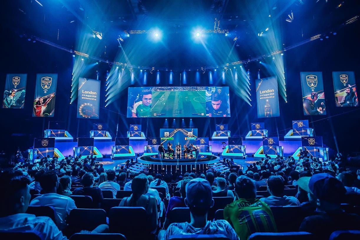 A picture of professional gamers.