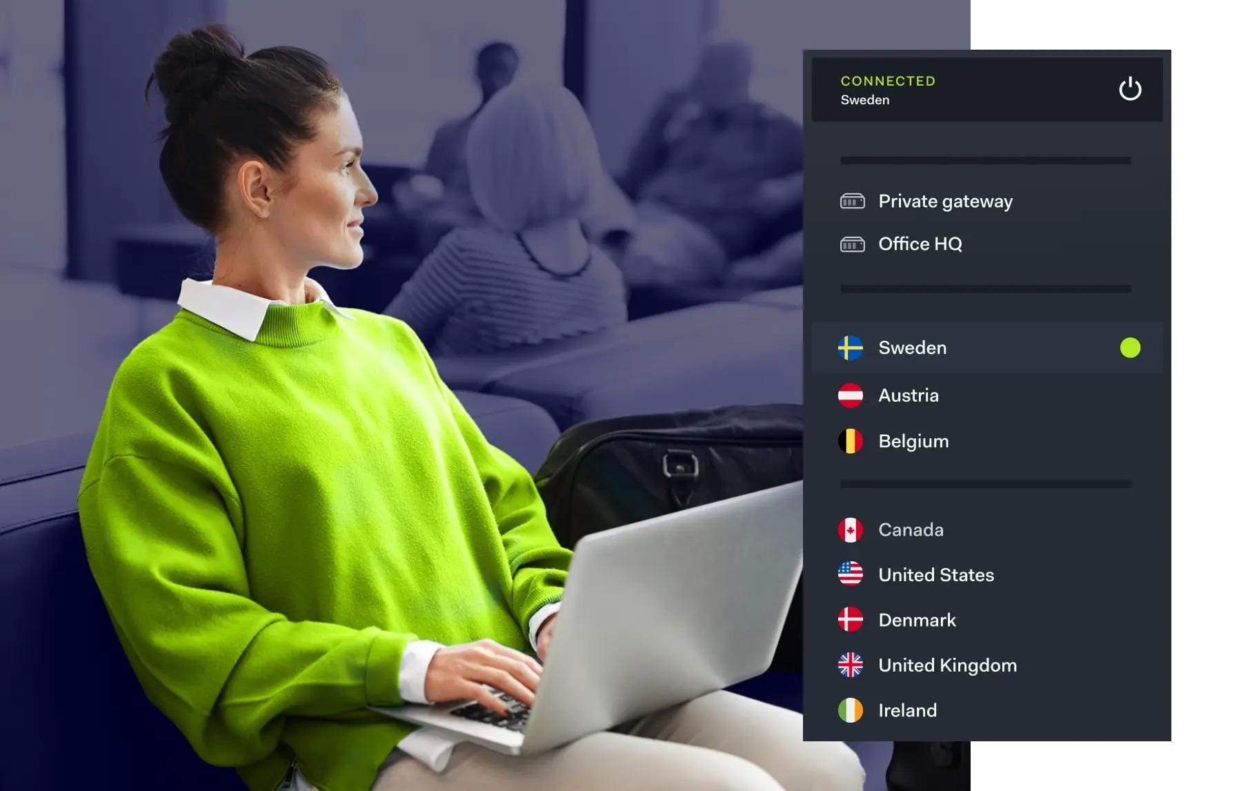 an image of a woman using a VPN.
