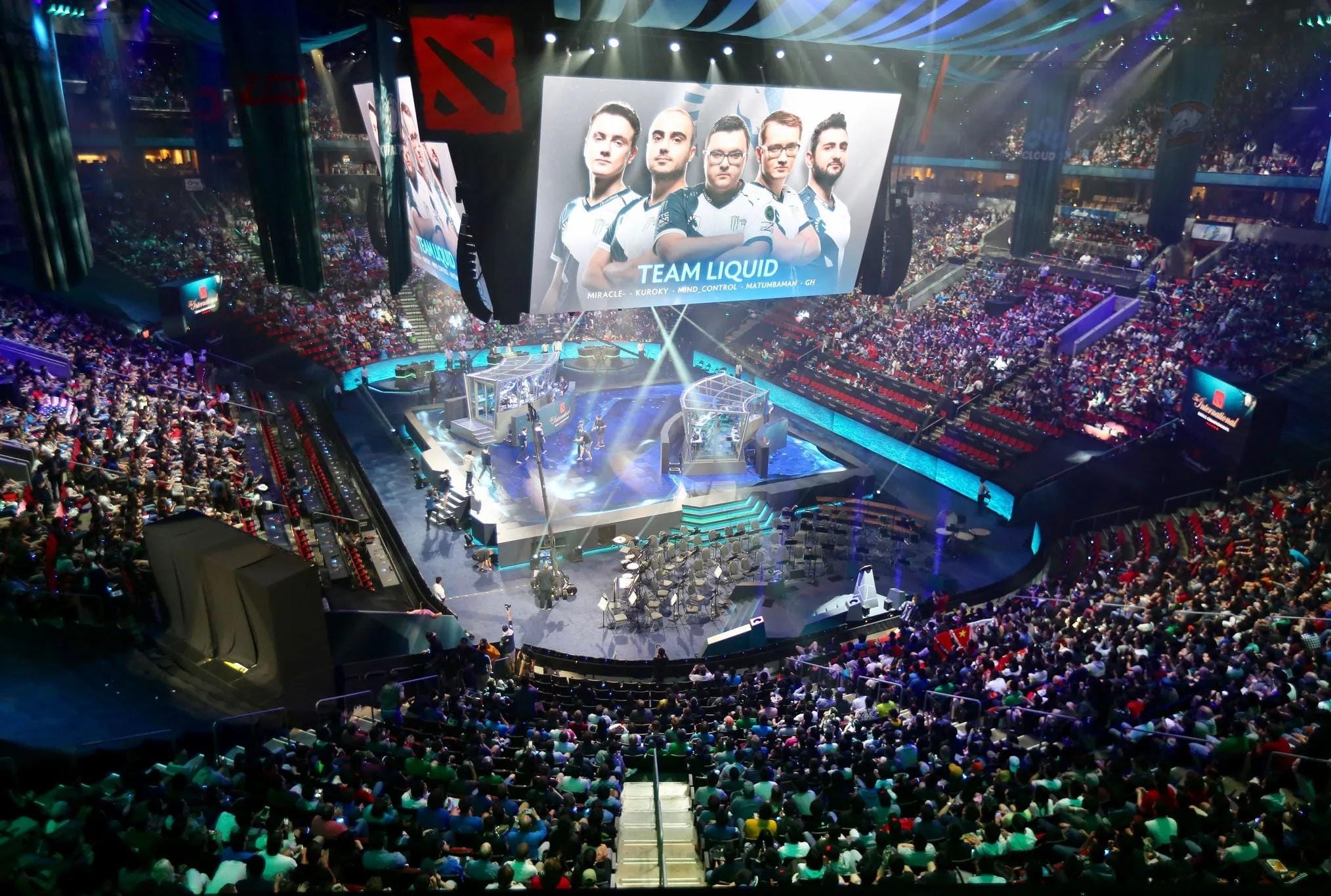 A picture of professional gamers.
