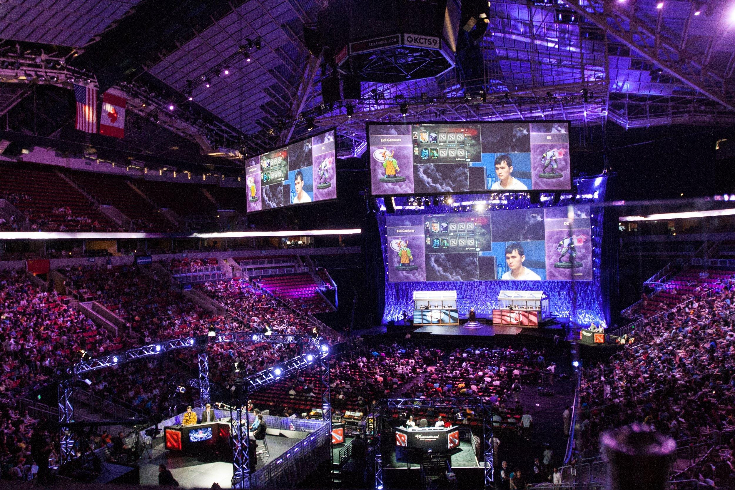 A picture of professional gamers.