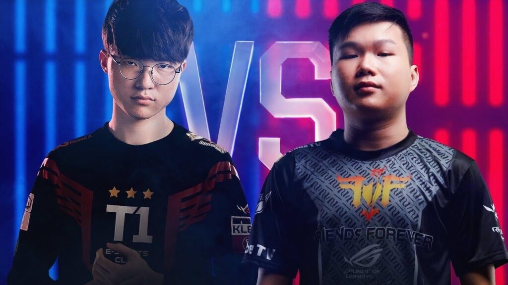 a picture of Faker Versus Uzi