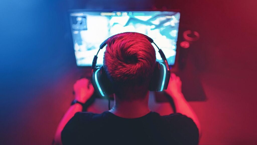 A picture of a gamer
