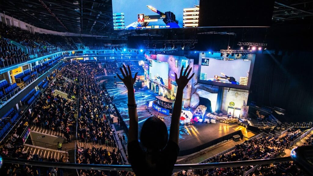 a picture of a fan being hyped up in an ESports Event