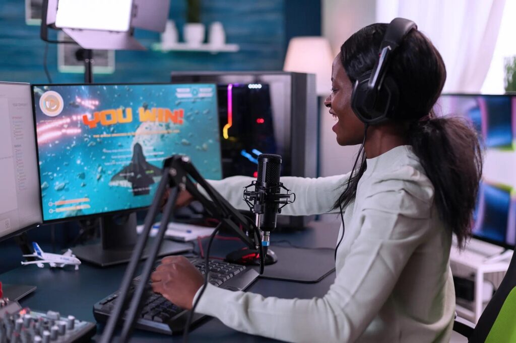 A picture of a gamer
