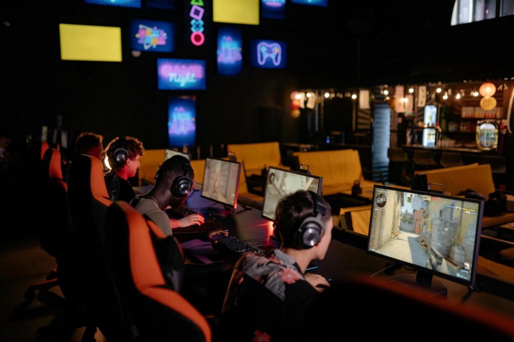 An esports team competing in a tournament
