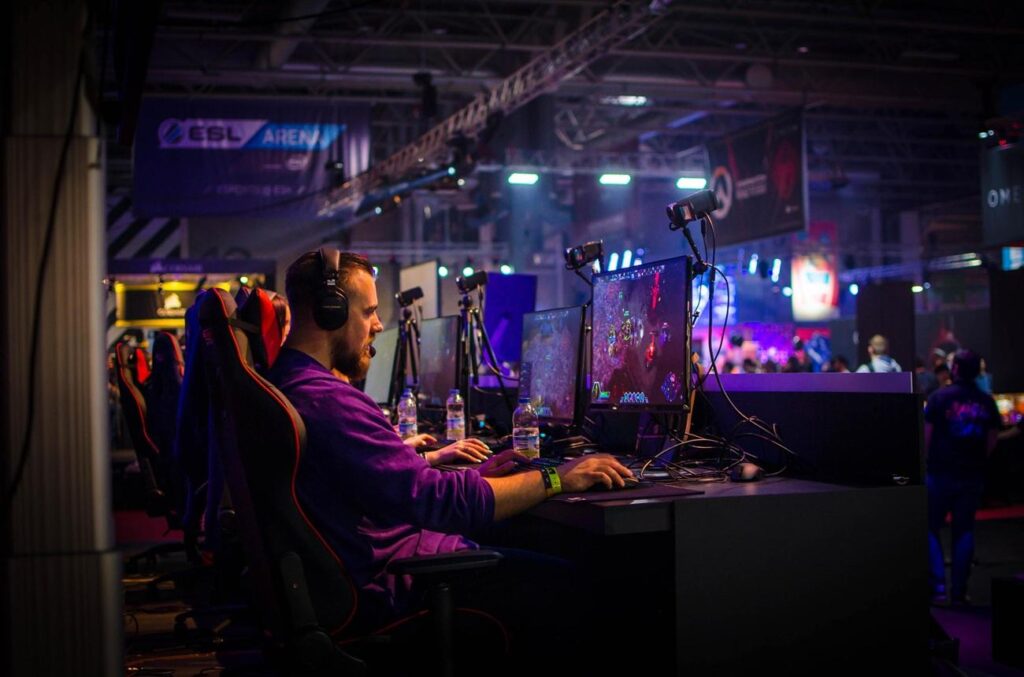 a picture of a player in an ESports Tournament