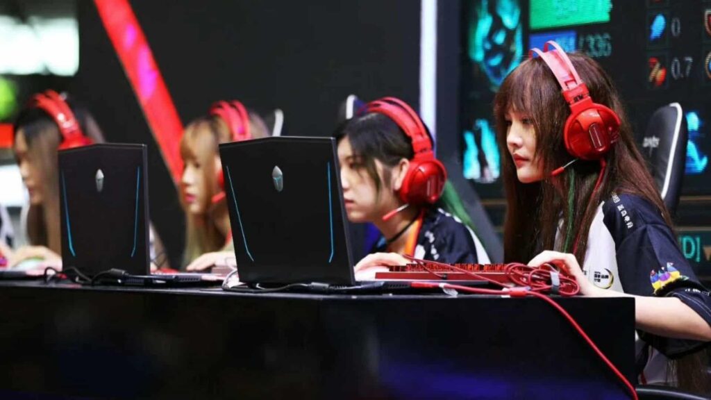 an image of a Chinese ESports Team Competing in an Esports Event