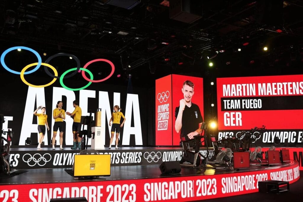 An image of Team Fuego at the 2023 Olympic Esports Series in Singapore