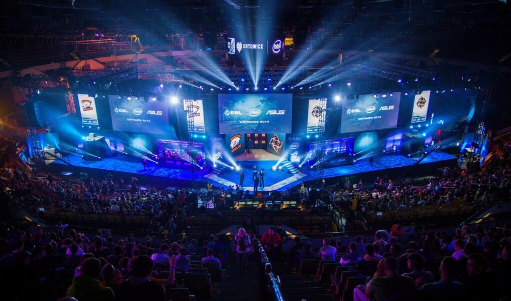 an image of a very crowded ESports match