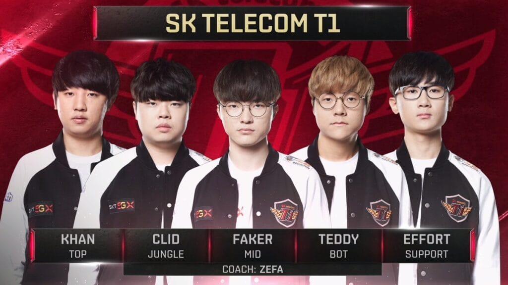 an image of the T1 Esports Team