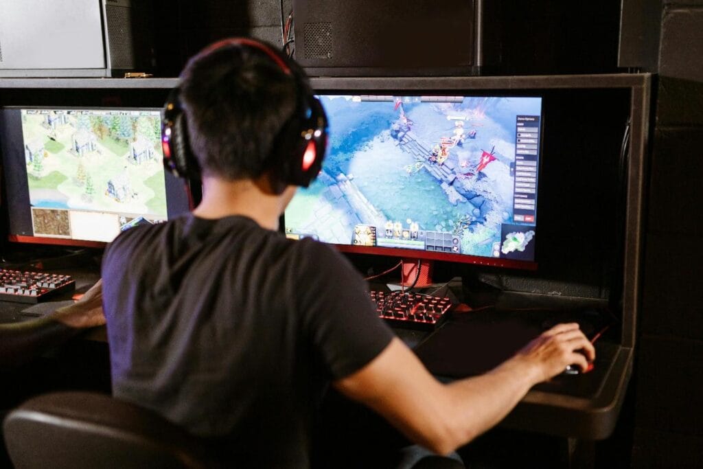 A picture of a gamer