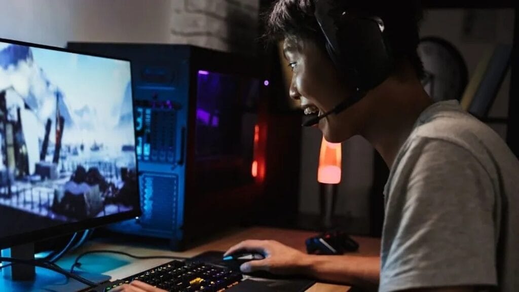 A picture of a gamer