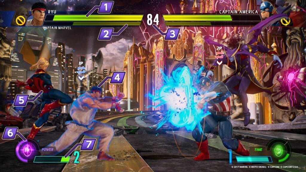 A wallpaper of Marvel vs Capcom