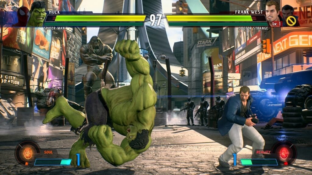 A wallpaper of Marvel vs Capcom