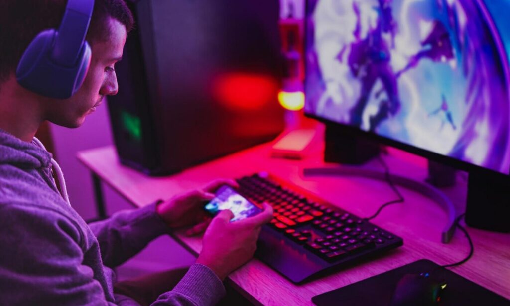 A picture of a gamer