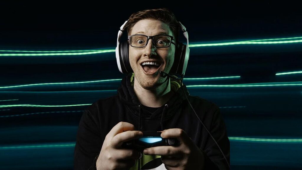 A picture of a gamer