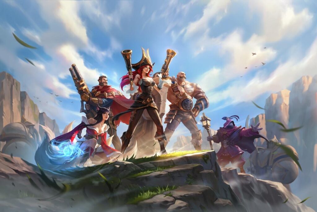 A wallpaper of League of Legends