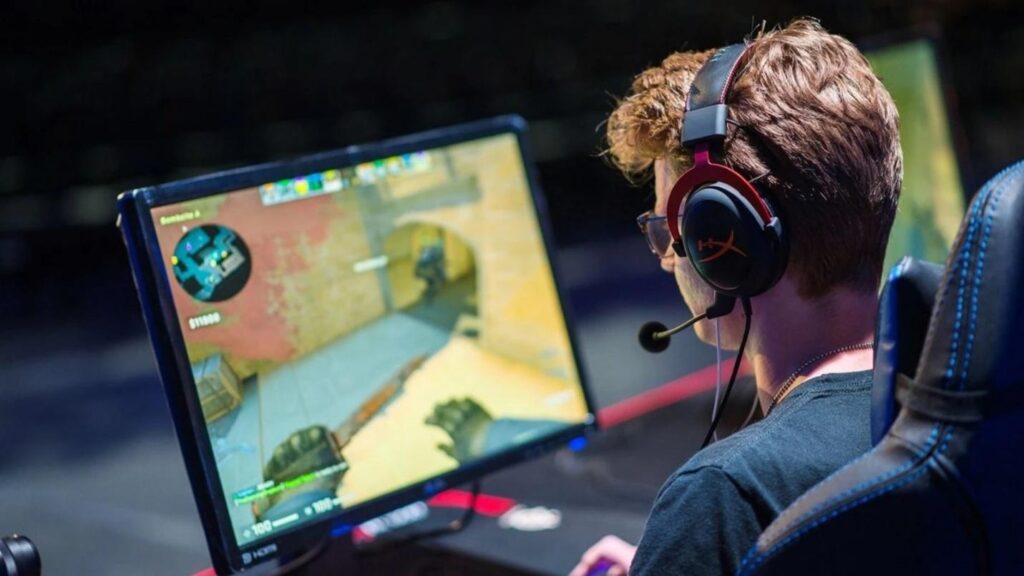 a picture of a gamer playing Counter-Strike