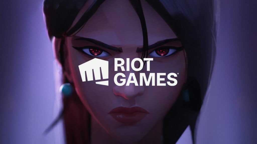 a wallpaper of Riot Games Logo