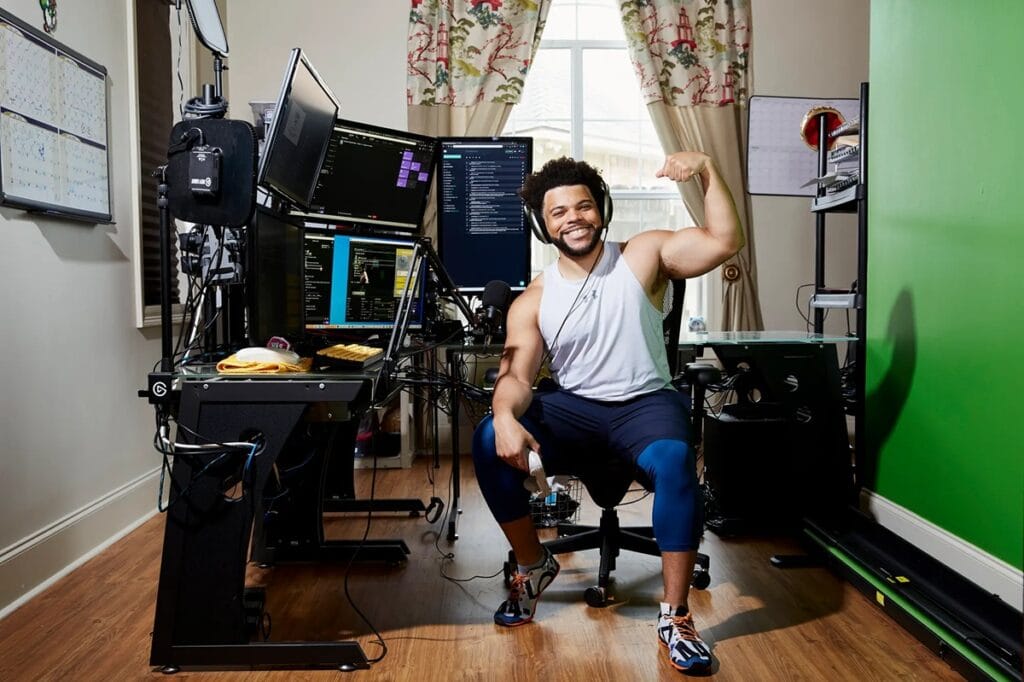 A photo of a gamer