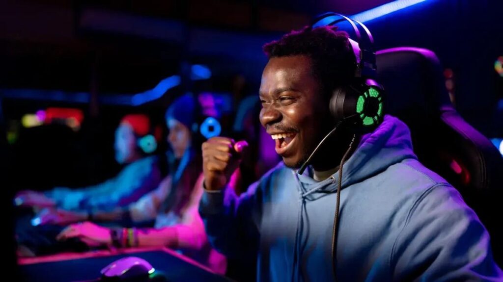 A picture of a gamer