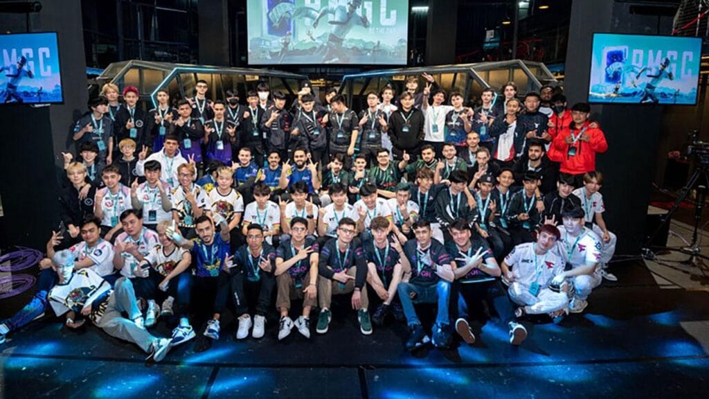 an image of many different participants of PUBG Mobile World Cup