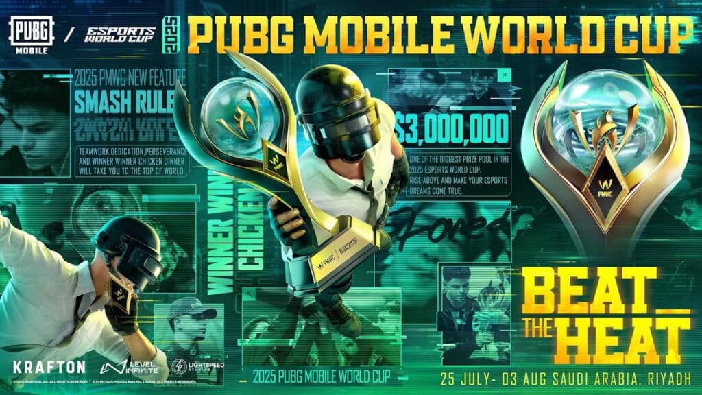 a wallpaper of PUBG Mobile World Cup