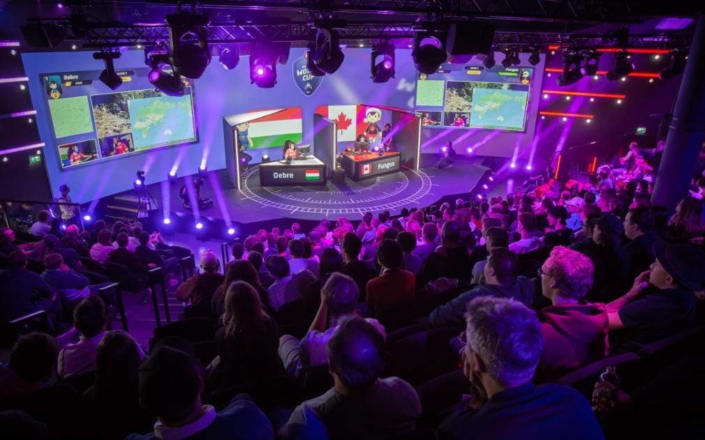 a picture of the GeoGuessr World Cup with a huge crowd