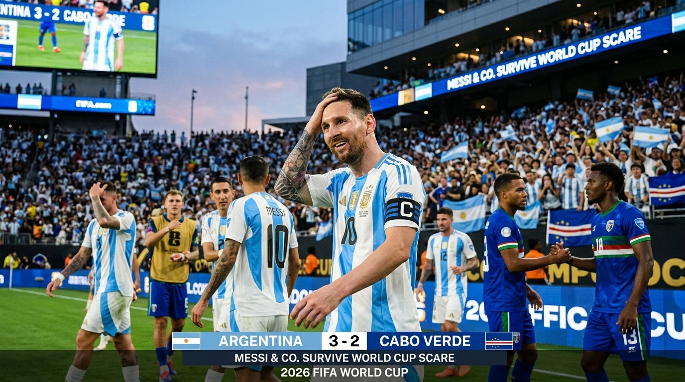 Argentina 3-2 Cabo Verde | Messi & Co. Survive World Cup Scare | 2026 FIFA World Cup