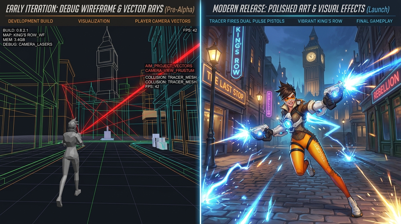 The Genesis of an Icon: When Tracer Wielded Ocular Beams